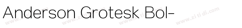 Anderson Grotesk Bol字体转换